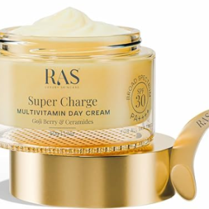 Ras Luxury Oils Super Charge Day Cream with Multivitamin SPF 30 PA++++ Goji Berry & Ceramides | Moisturizer for Glowing Skin with 72HR Hydration | Protection from UVA & UVB | Luxury Skincare