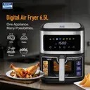 KENT Digital Air Fryer 6.5L |600W,Bake,Grill & Roast,Up To 80% Less Oil Usage,Rapid Heat Circulation - Image 2